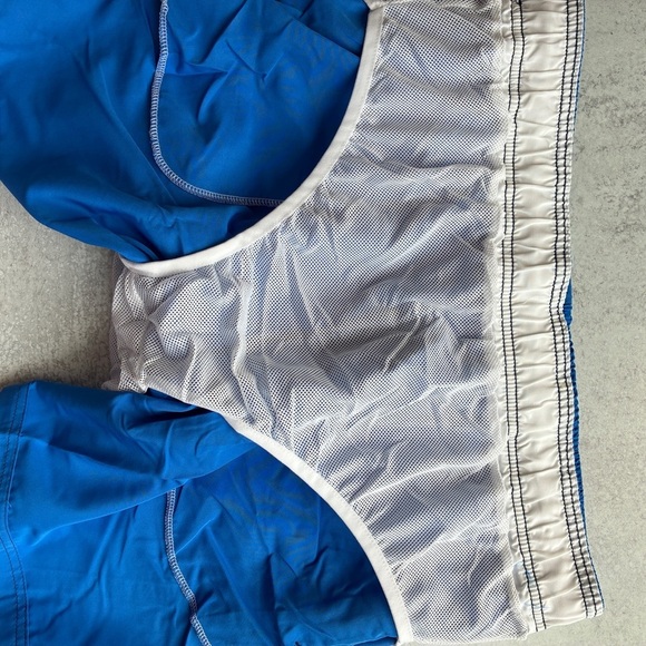 Men's Blueport By Le Club Swim Trunks Neon Blue XXL - Picture 3 of 8